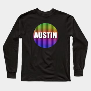 Austin Texas Rainbow Long Sleeve T-Shirt